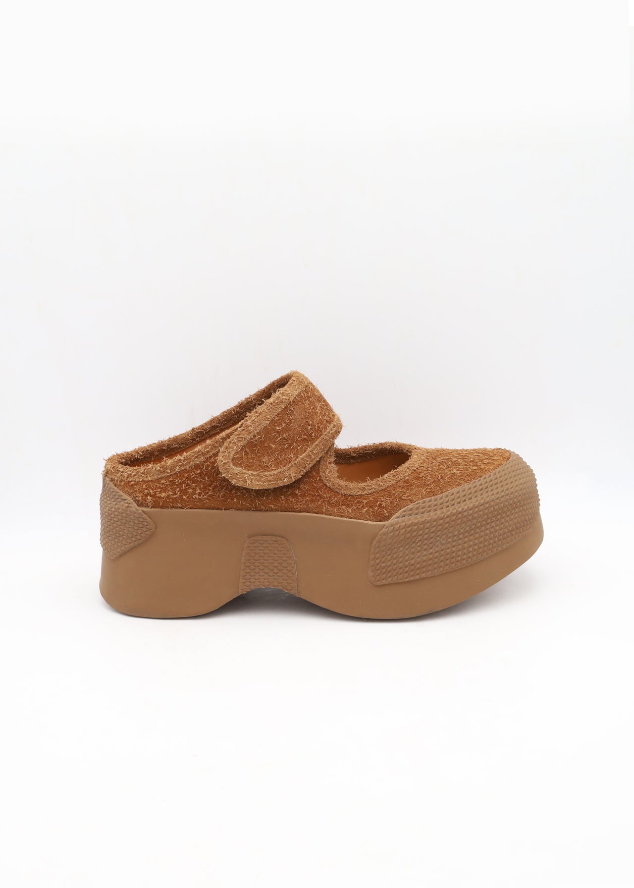 HAIRY SUEDE MULE BROWN